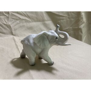 Vintage Porcelain Lefton White Elephant W/tusks Japan‎ Hard To Find Rare